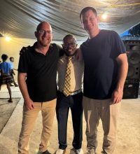 Board Member Jessie, Pastor R., and Pastor Mike in Haiti.
